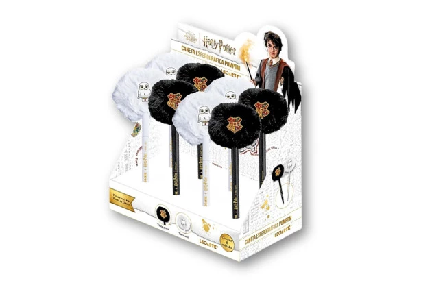 CANETA ESFEROGRÁFICA 1.0 POMPOM HARRY POTTER AZ/ PT SORTIDA LEOARTE 91828