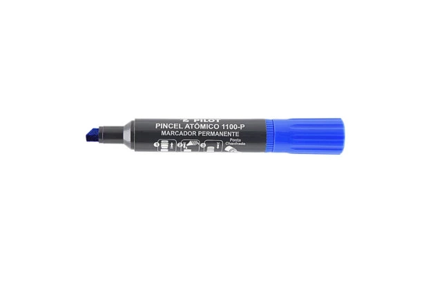 PINCEL ATÔMICO PERMANENTE PONTA CHANFRADA  RECARREGÁVEL 1100-P AZUL PILOT