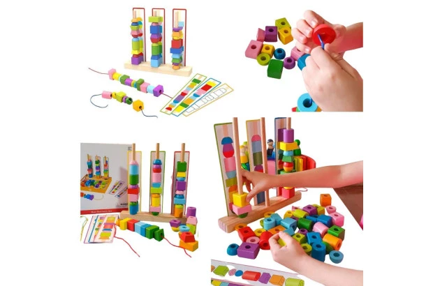 SUPER CAIXA ENCAIXE E LAÇO | MAZE BEAD GAME BOX DA TOOKY TOY