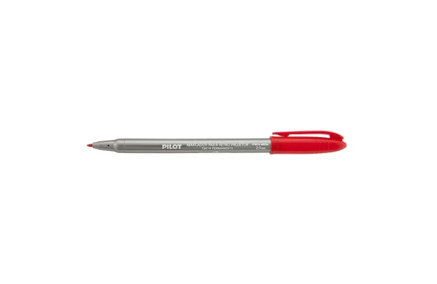 MARCADOR PARA RETRO PROJETOR 2.0 VERMELHO PONTA MÉDIA PERMANENTE PILOT
