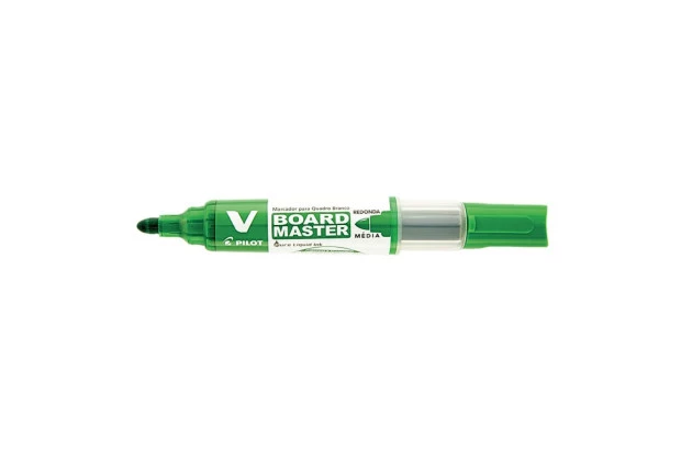 MARCADOR PARA QUADRO BRANCO RECARREGÁVEL V-BOARD MASTER VERDE PILOT | PONTA MÉDIA