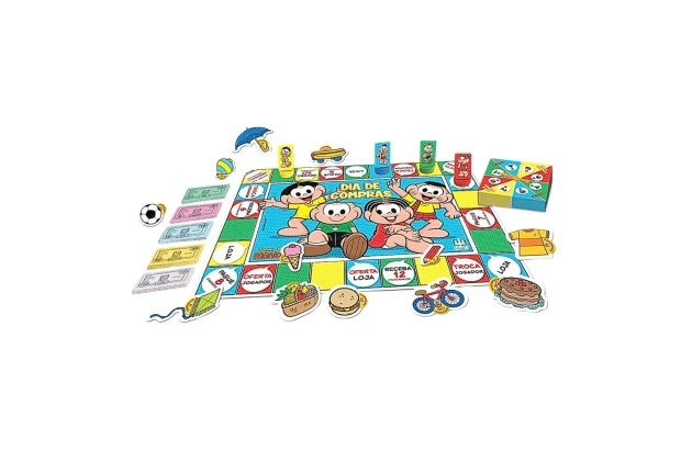 JOGO DE TABULEIRO DE EDUCAÇÃO FINANCEIRA - DIA DE COMPRAS DA TURMA DA MÔNICA