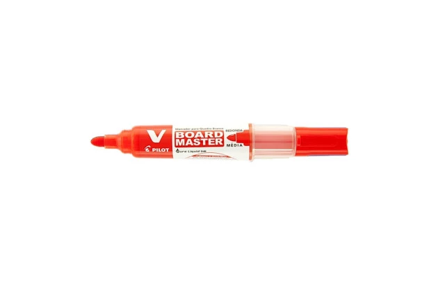 MARCADOR PARA QUADRO BRANCO RECARREGÁVEL V-BOARD MASTER VERMELHO PILOT | PONTA MÉDIA