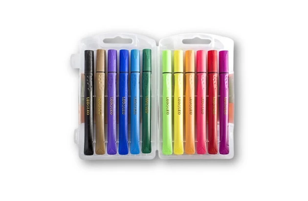 CANETA HIDROFRÁFICA BRUSH 12 CORES LEO&LEO – 4689
