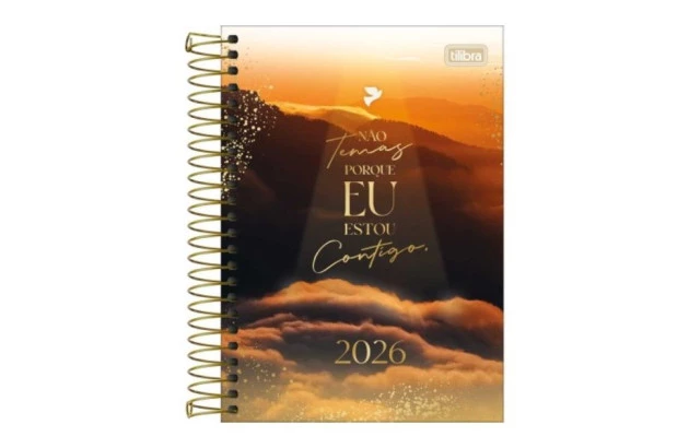 AGENDA ESPIRAL CAPA DURA M6 LOUVOR 2026 TILIBRA