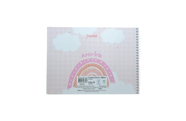 CADERNO DE DESENHO CD 80F ARCO IRIS CREDEAL 278079
