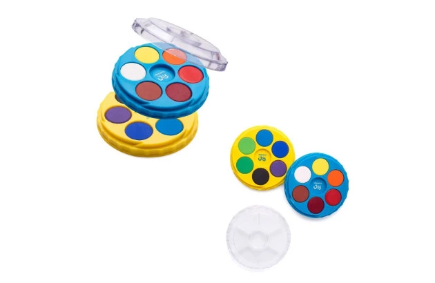 AQUARELA 12 CORES ESTOJO EMPILHÁVEL COLOR JOY - LINHA INCLUSÃO- LEO&LEO 72407