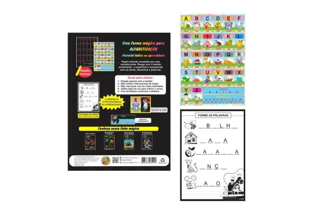 BLOCO PAPEL MÁGICO A4 ALFABETIZAÇÃO OFF PAPER