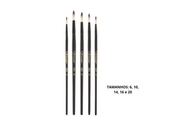 KIT PINCEL DE PELO REDONDO ARTÍSTICO 05 UND 5504 CONDOR