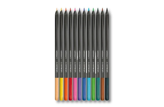 LÁPIS DE COR 12 CORES CARBON LINE LEO&LEO - 4430