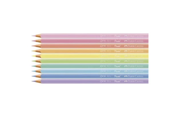 LAPIS DE COR 10 CORES PASTEL MULTICOLOR FABER CASTELL