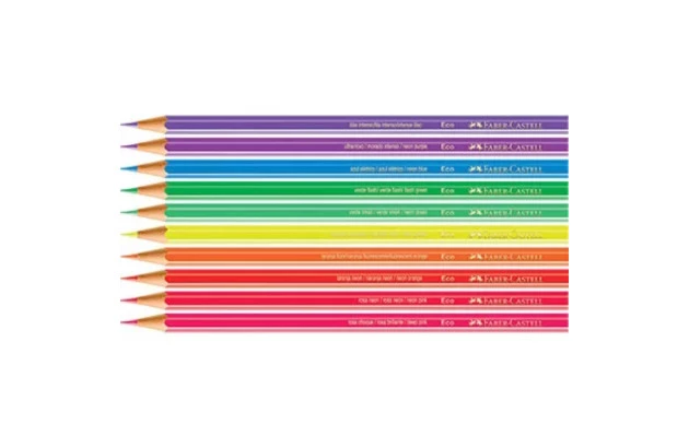 LAPIS DE COR 10 CORES NEON ECOLAPIS 12410 FABER