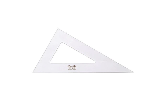 ESQUADRO ACRÍLICO 30° 60° 90° 16CM SEM ESCALA MODELO 2616 - TRIDENT