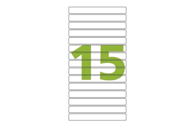ETIQUETA ADESIVA CARTA 15 16,9X147,6MM 25 FOLHA BRANCA - IMPRESSORA INJET OU LASER | COLACRIL CC299L