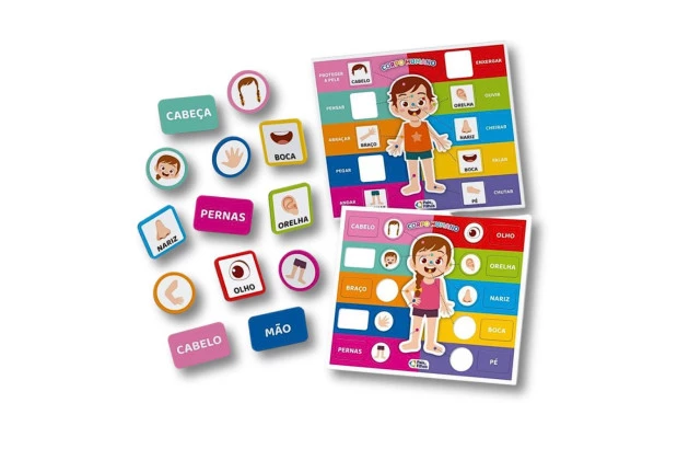 JOGO CAÇA FIGURAS CONHECENDO CORPO HUMANO INCLUSIVO PAIS E FILHOS