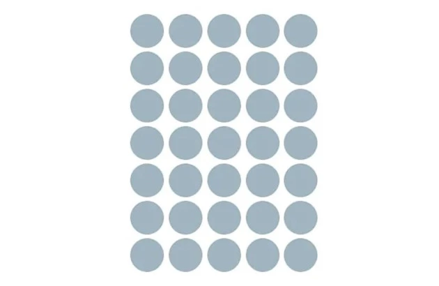 ETIQUETA ADESIVA MULTIUSO REDONDA N° 19 MM PRATA - 6 FOLHAS 210 ETIQUETAS | COLACRIL 6001PT