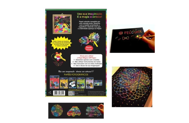 PAPEL MÁGICO A4 COM BASTÃO 5 FOLHAS OFF PAPPER