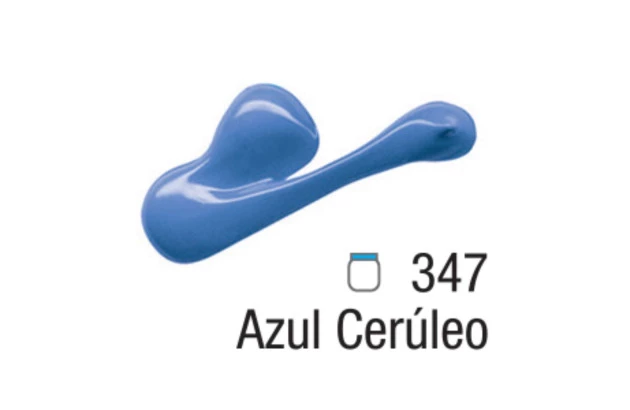 TINTA ACRÍLICA PARA TELA ACRYLIC COLORS 20ML AZUL CERÚLEO 347 - UNIDADE | ACRILEX 13123