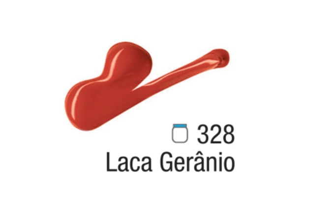 TINTA ACRÍLICA PARA TELA ACRYLIC COLORS 20ML LACA GERÂNIO 328 - UNIDADE | ACRILEX 13123