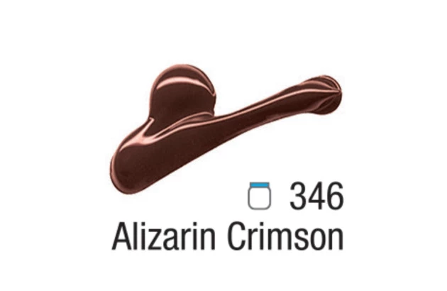 TINTA ACRÍLICA PARA TELA ACRYLIC COLORS 20ML ALIZARIN CRIMSON 346 - UNIDADE | ACRILEX 13123