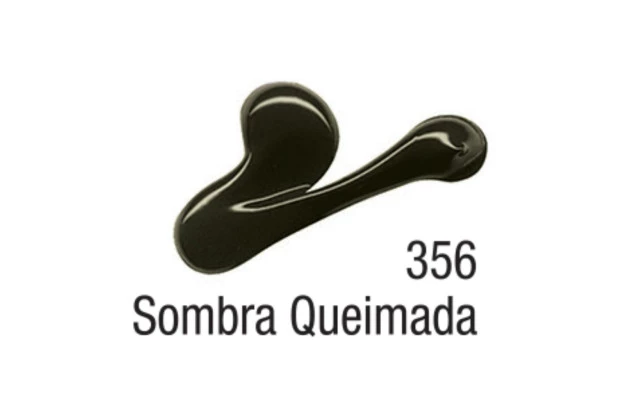 TINTA ACRÍLICA PARA TELA ACRYLIC COLORS 20ML SOMBRA QUEIMADA 356 - UNIDADE | ACRILEX 13123