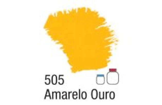 TINTA ACRILICA FOSCA ARTESANATO 250ML AMARELO OURO 505 – UNIDADE | ACRILEX 3525