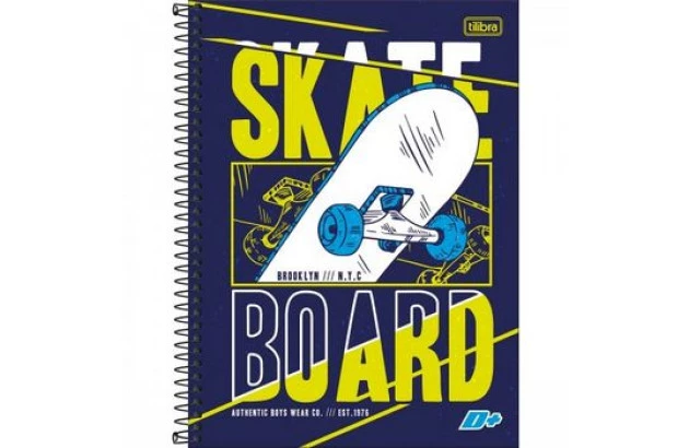 CADERNO CAPA DURA 10 MATERIAS D+ MASCULINO 200 FOLHAS TILIBRA