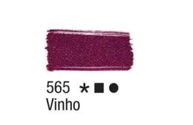 TINTA PARA TECIDO FOSCA 37ML VINHO 565 - UNIDADE | ACRILEX 4140