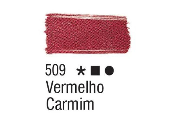 TINTA PARA TECIDO FOSCA 37ML VERMELHO CARMIM 509 - UNIDADE | ACRILEX 4140