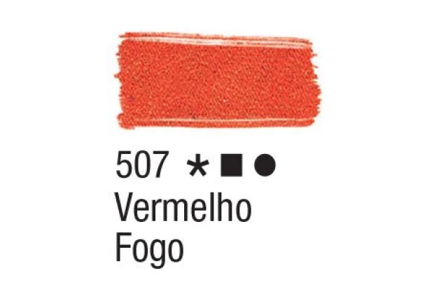 TINTA PARA TECIDO FOSCA 37ML VERMELHO FOGO 507 - UNIDADE | ACRILEX 4140