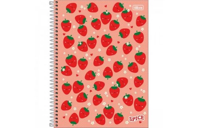 CADERNO UNIVERSITÁRIO 12 MATERIAS 192 FOLHAS CAPA DURA SPICE FEMININO TILIBRA