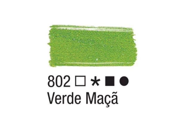 TINTA PARA TECIDO FOSCA 37ML VERDE MAÇÃ 802 - UNIDADE | ACRILEX 4140