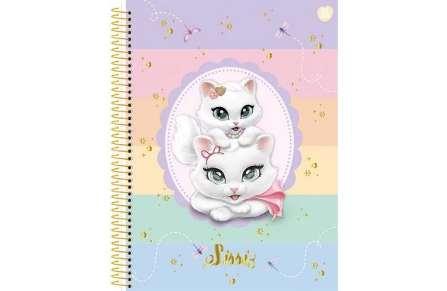 CADERNO CAPA DURA 1 MATERIA SISSIS 80 FOLHAS ANIMATIVA