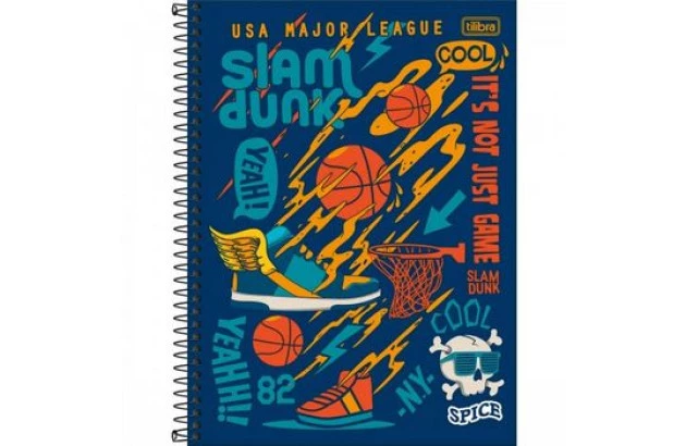 CADERNO CAPA DURA SPICE MASCULINO 1 MATERIA 80 FOLHAS TILIBRA