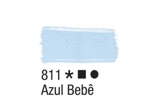 TINTA PARA TECIDO FOSCA 37ML AZUL BEBÊ 811 - UNIDADE | ACRILEX 4140