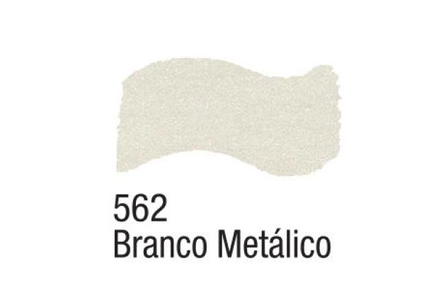 TINTA ACRILICA METAL COLORS ARTESANATO 37ML BRANCO METÁLICO 562 – UNIDADE | ACRILEX 3640