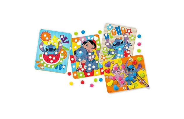 JOGO EDUCATIVO PEGA POMPOM STITCH DISNEY IDADE + 3 ANOS | NIG BRINQUEDOS