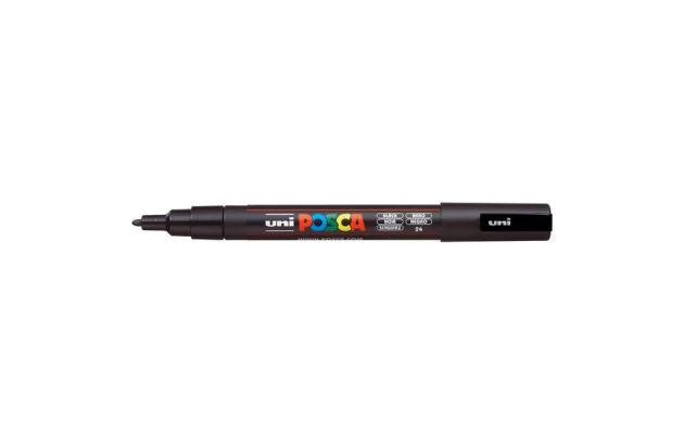 CANETA UNI POSCA PC-3M FINA PRETA