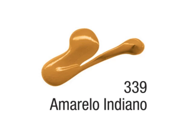 TINTA ACRÍLICA PARA TELA ACRYLIC COLORS 20ML AMARELO INDIANO 339 - UNIDADE | ACRILEX 13123