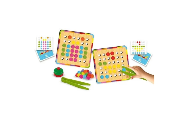 JOGO EDUCATIVO MOSAICO POMPOM  IDADE + 3 ANOS | NIG BRINQUEDOS