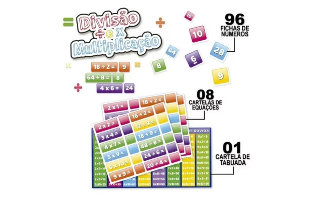 BRINQUEDO EDUCATIVO DIVISÃO E MULTIPLICAÇÃO + 7 ANOS PAIS E FILHOS