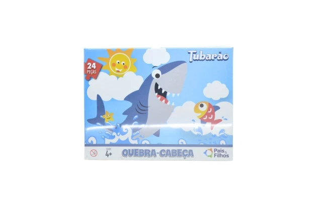 QUEBRA CABEÇA TUBARAO 24 PEÇAS + 4 ANOS PAIS E FILHOS