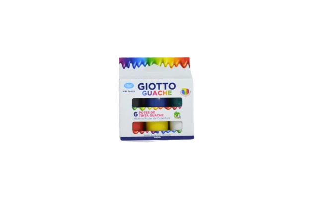 TINTA GUACHE 6 CORES 15ML GIOTTO 016000