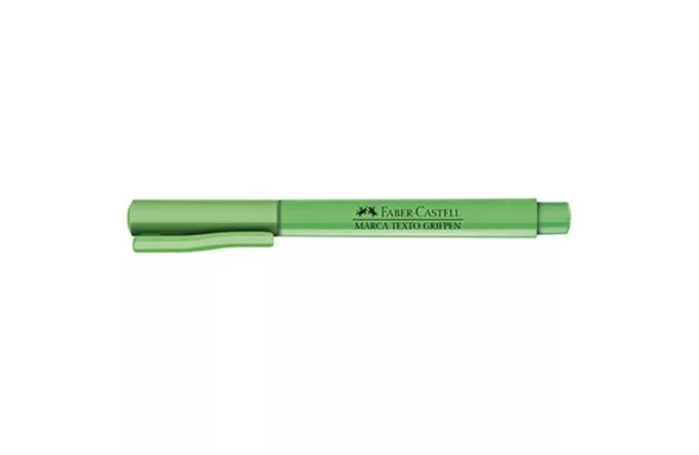 MARCA TEXTO GRIFPEN VERDE FOLHA PONTA CHANFRADA - FABER CASTELL MT/VFZF