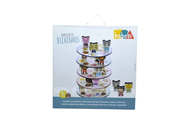 BRINQUEDO EMPILHE OS BICHINHOS 5 ANOS BABEBI