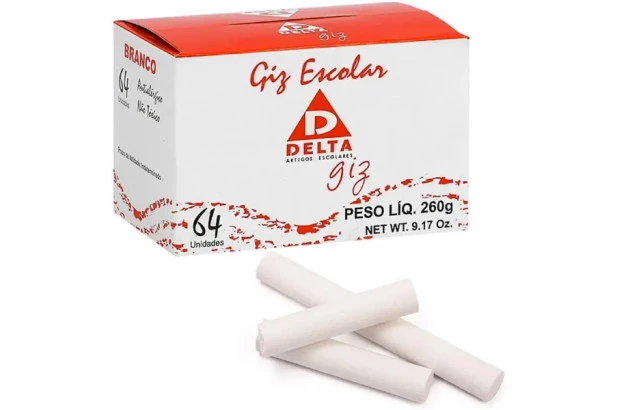 GIZ BRANCO ESCOLAR 64 UND 230G DELTA - 0002