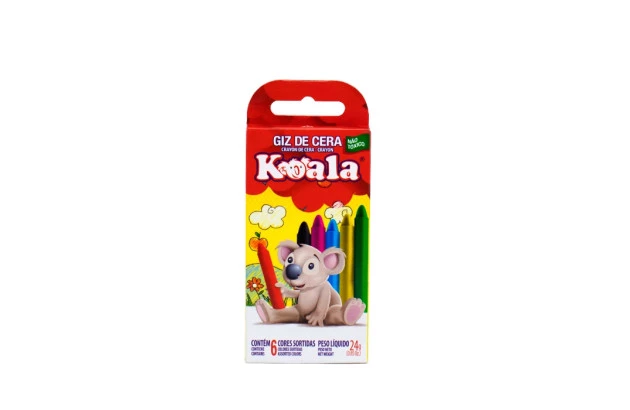 GIZ DE CERA 6 CORES 24G KOALA DELTA - 0022