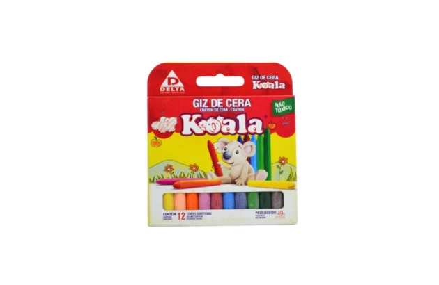 GIZ DE CERA 12 CORES 49G KOALA DELTA - 0021