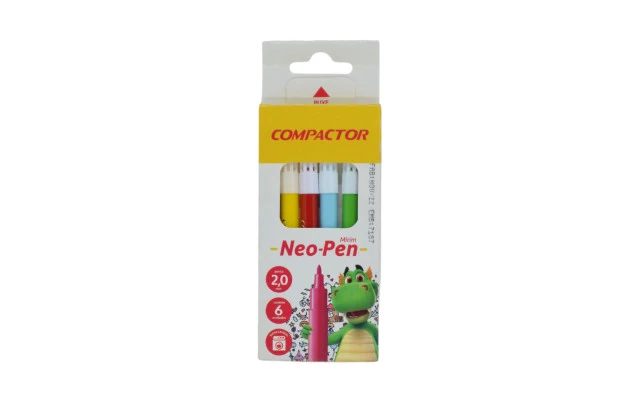 HIDROCOR 6 CORES FINO NEO PEN PEQUENO COMPACTOR