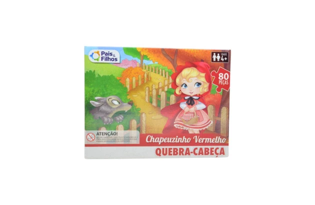 QUEBRA CABEÇA 80 PEÇAS CHAPEUZINHO VERMELHO | + 4 ANOS | PAIS & FILHOS REF 2862